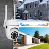 카메라 1080p Tuya/YCC365 플러스 앱 무선 IP 카메라 2MP Outdoor Street WiFi 모션 감지 카메라 AI 자동 추적 CCTV 감시