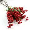 Fleurs décoratives Berries artificielles pour Noël Hiver Holiday Faux Simulation réaliste Simulation Berry Bouquet Wedding