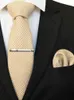 Szyi krawaty Jemygins Mens Classic wełniany dekolt 8 cm brązowy szary męski pasek gładki wzór kaszmer