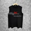 Gym Tank Top for Men Summer Outdoor Running Vest Letter Printed Designer ärmlös Vest Cotton Bottom för ung