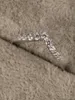 Anelli a grappolo S925 Sterling Silver Little Princess Crown Diamond Anello semplice serie Sen Fresh Fine Wedding Engagement Regalo di compleanno