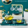 Teaware -sets British Afternoon Tea Set huishoudelijk licht luxe gekookte fruit teepot aardewerk met filter kaarsenverwarming