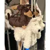 Förvaringsväskor tecknad söt hundväska Dachshund Cross Body Creative Shoulder Large Capacity Women Kawaii Plush fyllda djur plånböcker