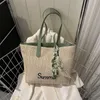 Casual Beach Bags Summer Gras gewebt Großkapazitätsbeutel für Frauen Freizeit Design Western pendeln eine Schultertasche