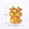 Goud Twaalf Chinese Zodiac Signs Dolls Mini Figurines 3D Miniatuur Fairy Garden Decoratie Micro Landschap Diy Small CAR -ornament