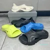 15A Balencig Designer Hoogwaardige slippers slippers Runner Slides Foam Slipper Paris Men Women Sandals Trainers Slider Triple Black Withars Patroon Heren Damesglaasjes