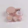 5g/15g leere Augengesichtscreme Jar Körperlotion Verpackung Flaschenweg Acryl rosa Behälter Kosmetische Make-up Emulsionsunterflüssigkeit