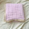 Blankets Soft And Comfy Baby Blanket With 6 Layers Of Muslin Lace Perfect For Swaddling Car Seat Cover Or Poshoot Props