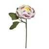Flores decorativas de algodão peony algodão tricotado à mão Bouquet acabado de malha imortal simulação diy decoração criativa
