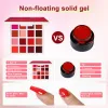 Gel Chary Red Series Solid Nail Polish Gel Semi Permanent Longstay Nail Art Uv Led Quickdrying Polish Palette 16 Color Nail Art