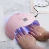 Dryers TFSCLOIN SUN X9 Plus 48W Pink Nail Dryer Professional LED UV Lamp Fast Drying Use Nail Polish Manicure Tool