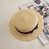 COKK PANAMA SIMPLE SUMME BEACH SAT FEMME DOMMES CONCUTÉE FEMMES FLAT RORME BOWKNOT PATW Girls Sun Chapeu Feminino 240403