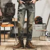 Men's Jeans Trousers vintage cut straight jeans mens free delivery mens jeans Y2k street clothing Xs trend 2024 original washed denimL2403
