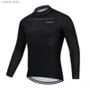 Męskie koszulki Spring Long Seve Jersey Mans Ubranie 2024 Summer anty-UV Bike Bikeb-rower H240407