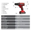 VVOSAI 20V Cordless Drill Electric Screwdriver Mini Wireless Power Driver DC Lithiumion Batteri 38 tum 2 hastighetsverktyg 240402