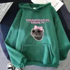 Hoodies féminins 2024 Hip Hop Sad Hamster Letter Streetwear Y2K Sweatshirts Coton Pure Coton Sweat à capuche