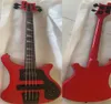 4 cordes Bright True Red 4003 Electric Bass Guitar Black Hardware Cou à travers le corps Double sortie Ric China Bass2468308