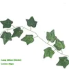 Dekorativa blommor 5st 230 cm Artificial Plant Green Ivy Leaf Garland Silkvägg hängande Vine Home Garden Wedding Party Diy Decor