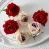 Dekorativa blommor Simulerade rosor Velvet Tyg Bröllopsceremoni Bilscene El Decoration Valentine's Day Holiday Presents