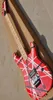 レッド6ストリング5150メープルフィンガーボード付きエレクトリックギターフロイドローズクロムハードウェアカスタムカスタム
