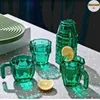 Wine Glasses Realme 2024 Creative Cactus Glass Cups Family Drinkware Water Cup Gift Box Set Green Tumbler Glassware Christmas Surprise