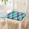 Poduszka Vintage Plaid Lines Printed krzesło siedzące s miękki oddychający wykwintne krzesła krawędzi podkładka do dekoracji salonu