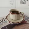 Tazze retrò tazze nordiche ceramiche bianche caffè per la colazione latte per latte pomeriggio tazza in stile europeo