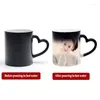 Mugs DIY Customized Heating Water Color Changing Creative Ceramic Mug Personal Couple Pos Friends Graduation A Gift Must