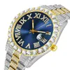 Andere Uhren Herren Watch Luxury Marke Alle Diamond Mens Watch AAA CZ Quartz Mens Uhr Wasserdichte Hüfte Hop Mens Watch Giftl240403