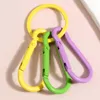 Keychains Lanyards Ny kreativitet Färgglada handgjorda Carabiner Keychain Climbing Hook Key Ring for Women Girl Handbag Accessorie Diy Jewelry Gifts Q240403
