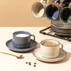 Mugs Coffee Accessories Mug Ceramics Cup Three Piece Set With Saucer And Spoon Handmade Nordic Style Items