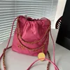 Borse da catena in pelle espressa in pelle vintage Hobo Casual Mini Crossbody Spalla Crossing Posses Classic Womens Summer Borse