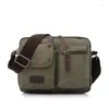 Torba moda na płótnie crossbody dla mężczyzn Mały vintage zamek ramię Messenger Boys Casual Torbage torebka Bolsa feminina