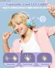Mobiltelefonörlurar Seenda Bluetooth trådlösa hörlurar för barn pojkar flickor ipad tablett skolflygplan över öronledda trådbundna headset med mic y240407
