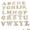 Sy Notionsverktyg A-Z English Rhinestone Letter Es Applique på klädpåsar Järntillbehör Diy Namn 50mm Drop Leverans Apparel Dhzuy