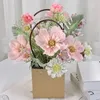 Decorative Flowers Flower Basket Handbag Artificial Fake Ins Style Small Fresh Living Room Bedroom Decoration Po Props