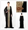 2019 abiti da sera di paillettes oro in chiffon neri abayas arabo abiti di caftano musulmani aline cristalli madre della sposa evenin3159522