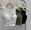 Gilet de marque française, haut de gilet féminin, t-shirt, coton coupé, t-shirt tricoté pour femmes, créateur de gilet tricoté brodé, gilet de yoga respirant sportif, sous-vêtements à la mode