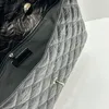 Fashionable Silver Womens Crossbody Bag Underarm Bag Luxury Designer Bright Diamond Pattern Single Shoulder Bag Channelles Chain Handbag Large Tote Bag Wallet