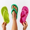 Slippers Summer Concise Color Color Dames 'Flip Flops for Women Cyy Tlides Lithe Sands Sandales Soft Seaebeach Indoor Home