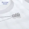 Trendy Pendant Chain Necklace Shining 1Ct Laps Diamond 925 Sterling Silver Jewelry for Women Wedding Birthday Present 240407