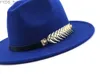 Wide Brim Hats Bucket Wool Fedora Hat Hkins Felt Womens Trilby Chapeu Mens Jazz Church Godfather Sombrero yq240407