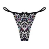 Mierside 3PCSlot Colorful Leopard Print Sexig GString Women Plus Size Underwear High Quality Thongs S6XL 240407