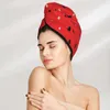 Serviette à pastèque de pastèque cheveux Bath têtes de bain turban enveloppe rapide sèche pour séchage des femmes salle de bain