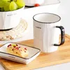 Mugs Creative Milk Coffee Ceramic Mug Spoon 350ML Cup Luck Heat-resistant Hildren Office Cute Gifts