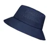 Breda randen hattar hink stor panama mens stor hatt fiske sol bob strand bred brun solid sommar q240403