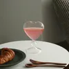 Şarap Gözlükleri Yaratıcı 1 PCS Güney Kore INS tarzı su bardağı Samanlı güzel kalp şeklindeki fincan suyu kulübü içecek desen