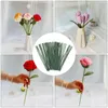 Decoratieve bloemen 100 pc's bloemendraadplant spul Diy bloem stengel kunstmatige staaf levert nepstelen bruiloft metaal