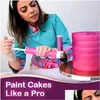 Kek Araçları Manuel Airbrush Püskürtme Tabancası Dekorasyon Püskürtme Boyama Dekorasyon Dekorasyon Cupcakes Tatlıları Mutfak Hamuryası Aracı Bırak Deliv Dhpy6