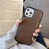 Custodia per telefono floreale in pelle per iPhone 15 14 13 12 Pro Max 11 Xs XS XR 8 7 Plus Leather Protective Anti-Shock Shell Shell TPU Bumper Frame Cover Designer di lusso